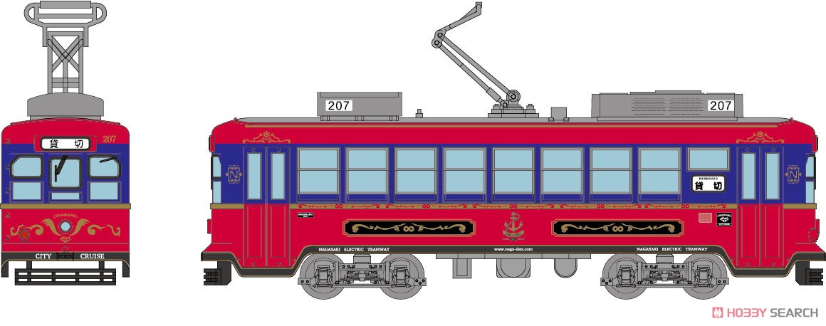 鉄道コレクション 長崎電気軌道 200形 207号 「シティクルーズあかり」 (鉄道模型) その他の画像1