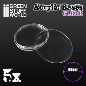 Acrylic Bases - Round 80mm Clear (Display)
