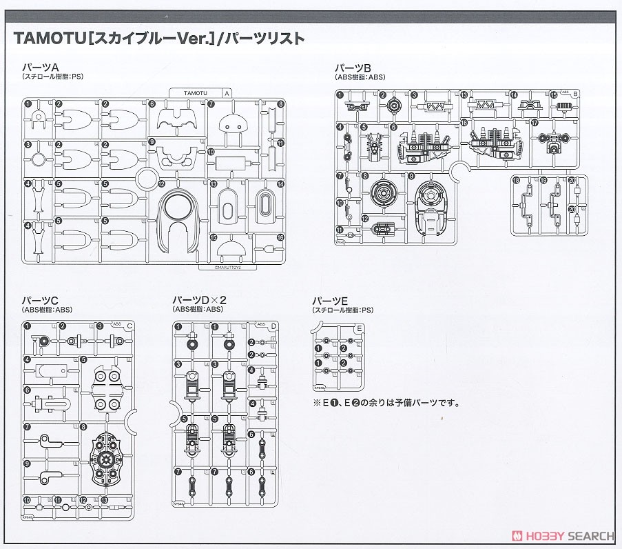 Maruttoys Tamotu [Sky Blue Ver.] (Plastic model) Assembly guide6