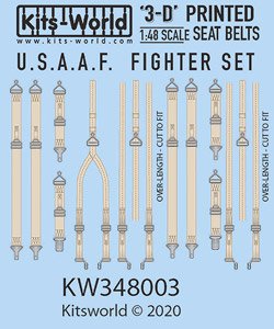 WW.II アメリカ軍 戦闘機 シートベルト ディテールアップ 3Dデカール (デカール)