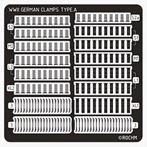 WWII German Panzer Clamps Type.A (4 Versions/60 Pices) (Plastic model)