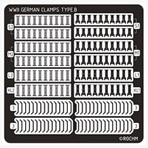 WWII German Panzer Clamps Type.B (4 Versions/60 Pices) (Plastic model)