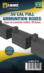 .50 cal .Full Ammunition Boxes (Plastic model)