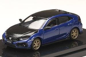Honda Civic Hatchback (FK7) Carbon Bonnet Brilliant Sporty Blue Metallic (Diecast Car)