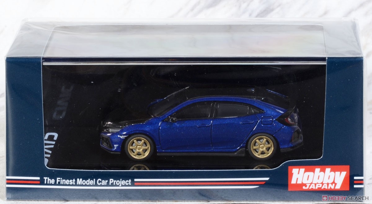 Honda Civic Hatchback (FK7) Carbon Bonnet Brilliant Sporty Blue Metallic (Diecast Car) Package1