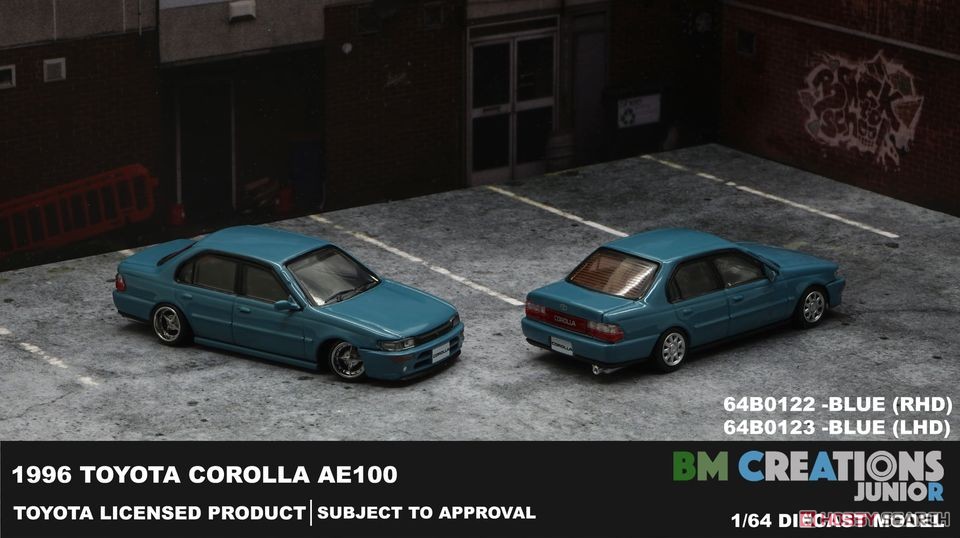 Toyota Corolla 1996 AE100 Blue (LHD) (Diecast Car) Other picture2