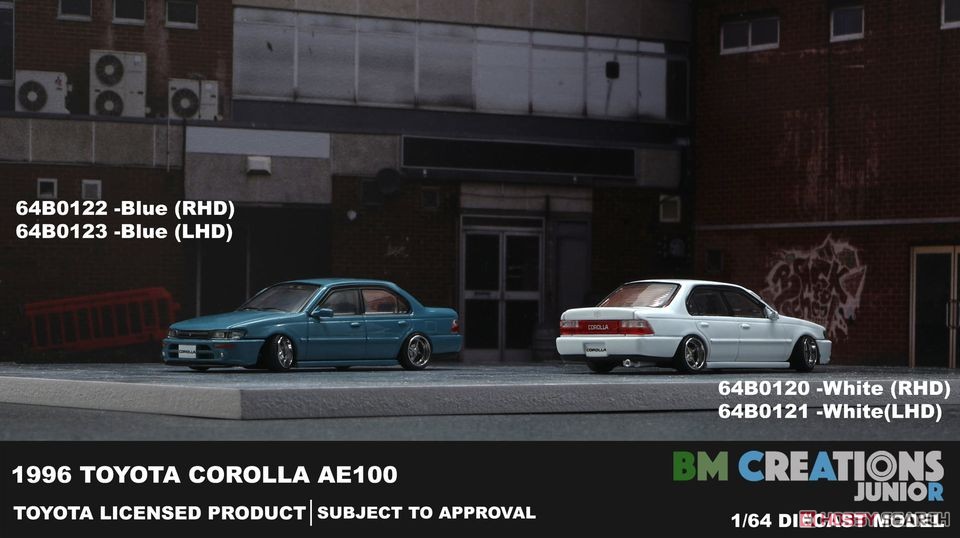 Toyota Corolla 1996 AE100 Blue (LHD) (Diecast Car) Other picture3