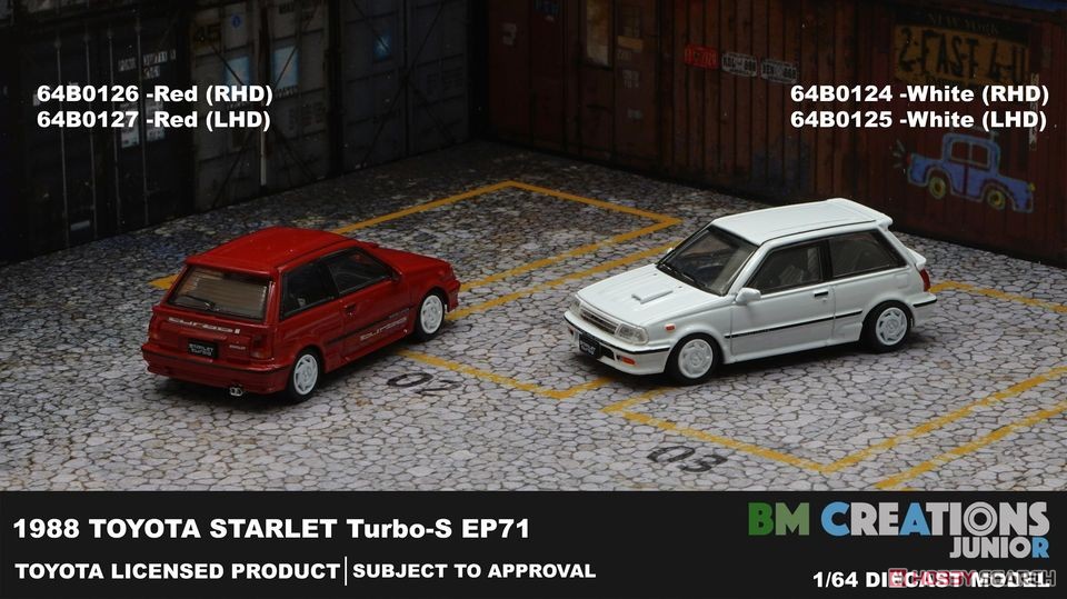 Toyota Starlet Turbo S 1988 EP71 White (RHD) (Diecast Car) Other picture4