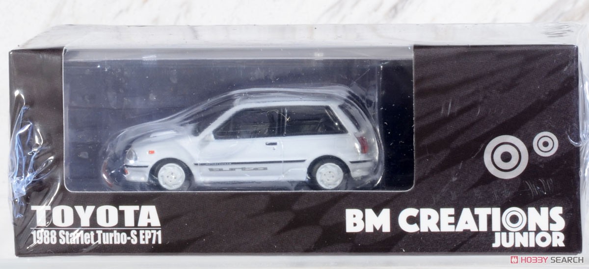 Toyota Starlet Turbo S 1988 EP71 White (RHD) (Diecast Car) Package1