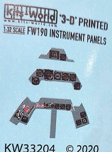 WW.II ドイツ軍 FW190 計器パネル ディテールアップ 3Dデカール (デカール)