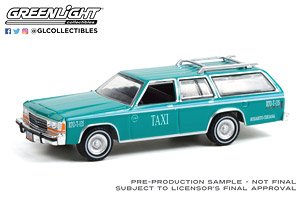 1991 Ford LTD Crown Victoria Wagon - Rosarito, Baja California, Mexico Taxi - Teal with White Stripes (Diecast Car)