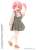 Sweet High Waist Skirt Set (Pink x Brown) (Fashion Doll) Other picture1