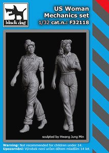 US Woman Mechanic Set (HAUF32116 + F32117) (Plastic model)