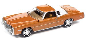 1975 Cadillac Eldorado Mandarin Orange/White (Diecast Car)