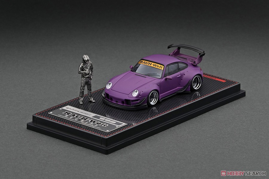 RWB 993 Matte Purple with Mr.Nakai Metal Figure (Diecast Car) Item picture1
