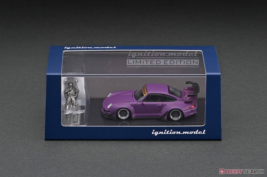 RWB 993 Matte Purple with Mr.Nakai Metal Figure (Diecast Car) Package2