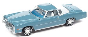 1975 Cadillac Eldorado Jennifer Blue/White (Diecast Car)