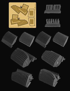 Klingon Bird of Prey - B`rel Class - Radiators (for AMT) (Plastic model)