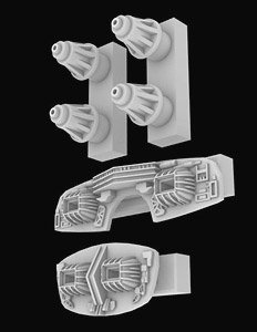 Miranda Class - Phaser & Torpedo Launchers (for AMT) (Plastic model)