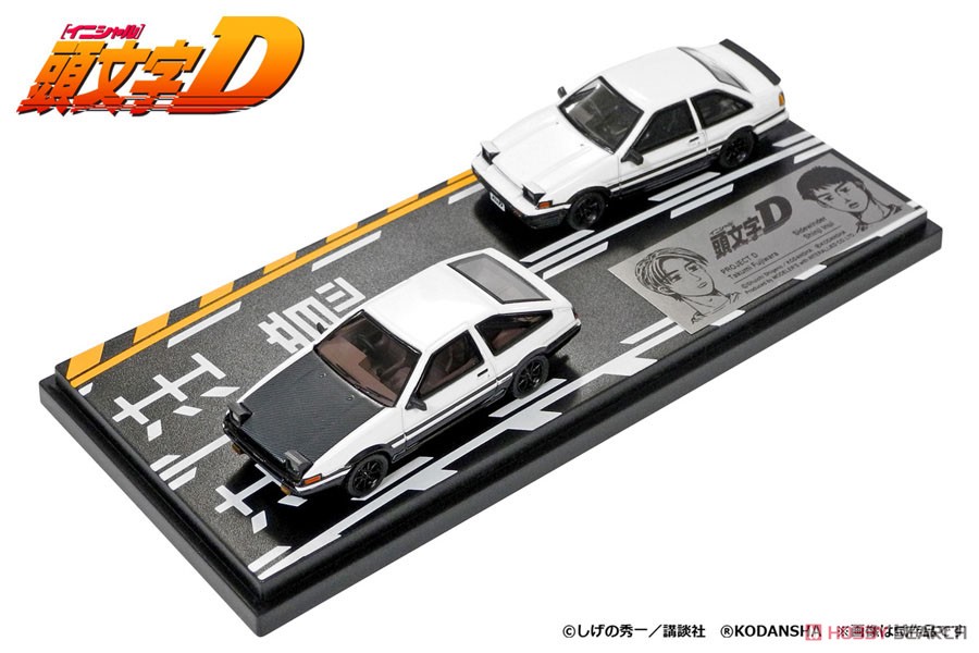 頭文字D セットVol.1 藤原拓海トレノ(AE86) & 乾信司トレノ2ドア(AE86) (ミニカー) 商品画像1