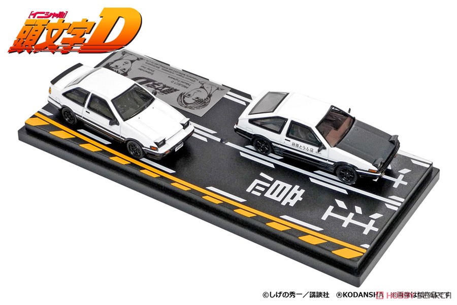 Initial D Set Vol.1 Takumi Fujiwara Trueno(AE86) & Shinji Inui Trueno 2Dr (AE86) (Diecast Car) Item picture3