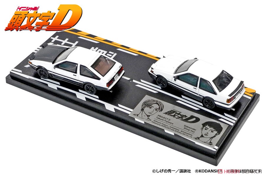 Initial D Set Vol.1 Takumi Fujiwara Trueno(AE86) & Shinji Inui Trueno 2Dr (AE86) (Diecast Car) Item picture4