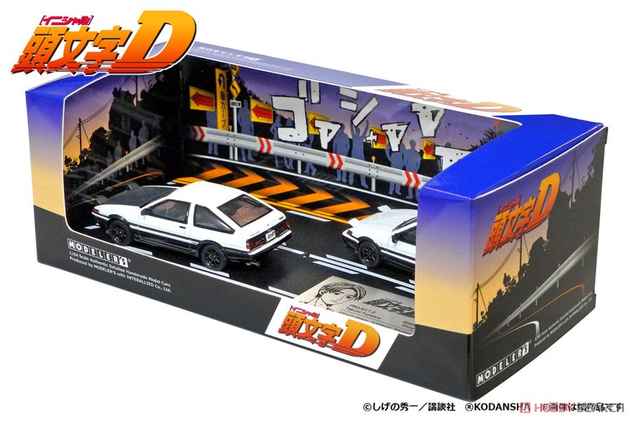 Initial D Set Vol.1 Takumi Fujiwara Trueno(AE86) & Shinji Inui Trueno 2Dr (AE86) (Diecast Car) Package4