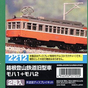 箱根登山鉄道 旧型車 モハ1+モハ2 未塗装ディスプレイキット (組み立てキット) (鉄道模型)