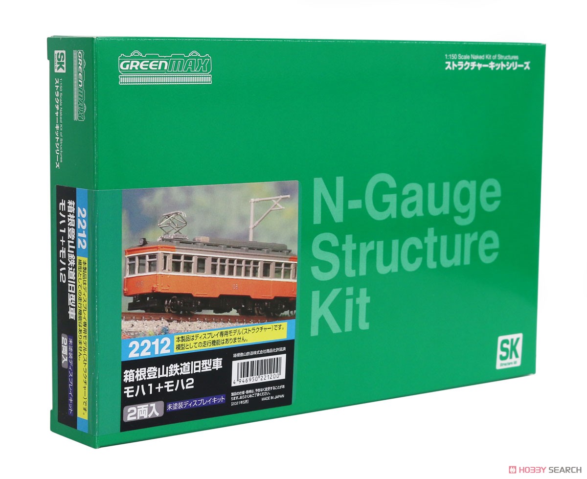 箱根登山鉄道 旧型車 モハ1+モハ2 未塗装ディスプレイキット (組み立てキット) (鉄道模型) パッケージ2