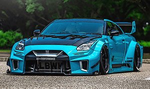 LB-Silhouette WORKS GT 35GT-RR マイアミブルー (ミニカー)
