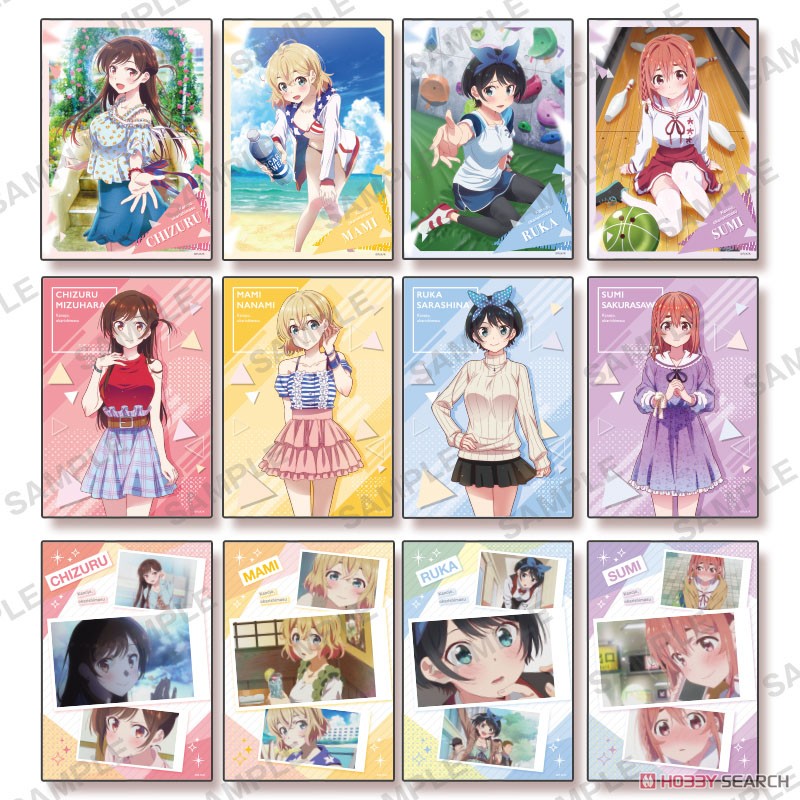 Rent-A-Girlfriend Trading Visual Sheet (Set of 12) (Anime Toy) Item picture1
