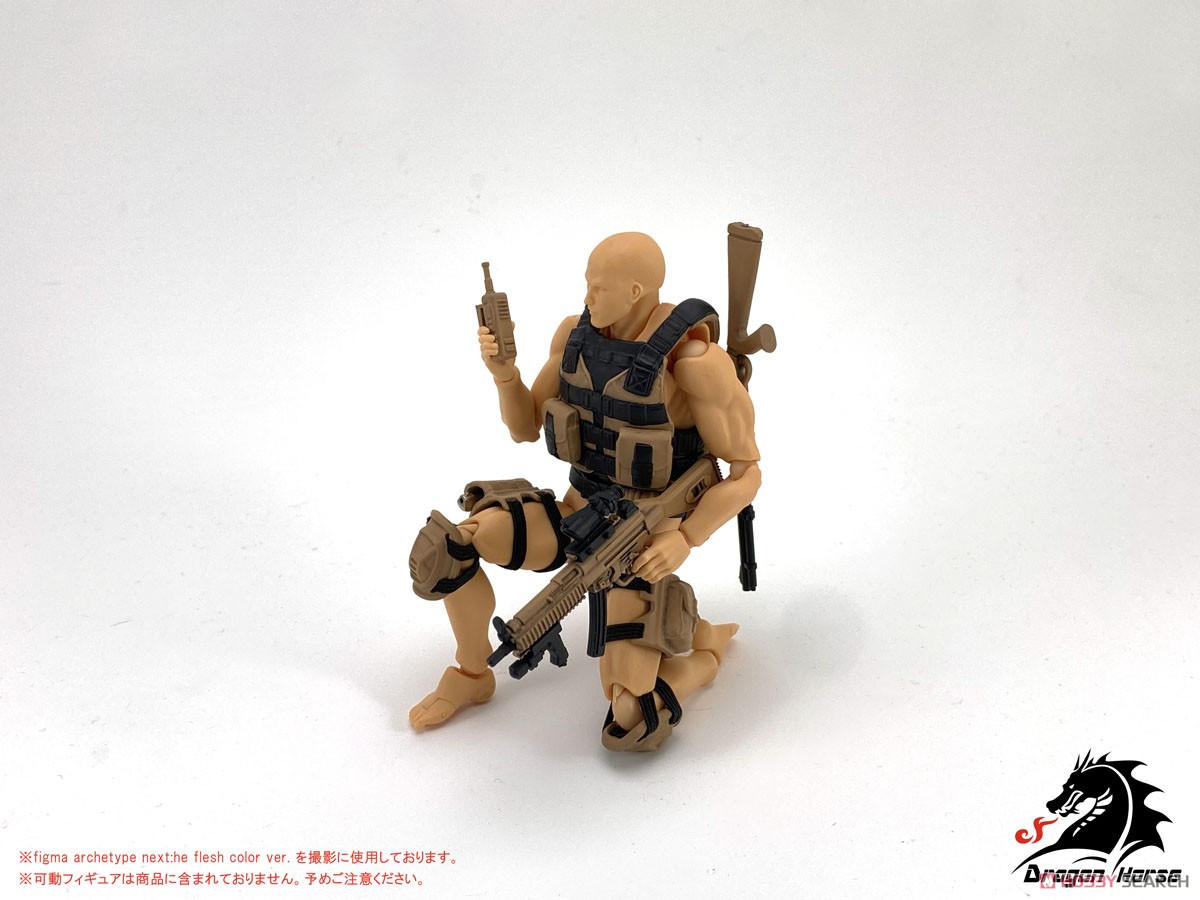 DH-E001AD Equipment for 1/12 Scale Movable Figure: Set A (Assault) Desert Ver. (PVC Figure) Other picture2