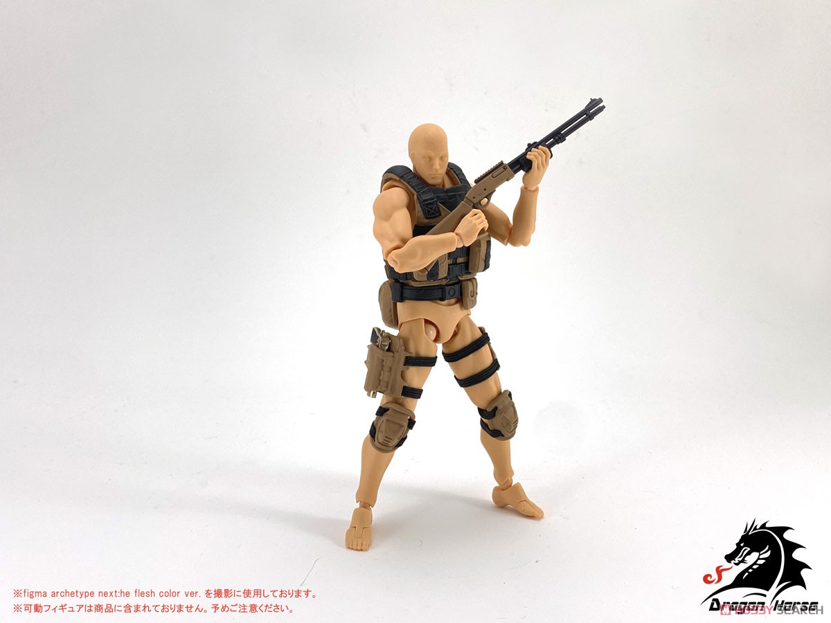 DH-E001AD Equipment for 1/12 Scale Movable Figure: Set A (Assault) Desert Ver. (PVC Figure) Other picture5