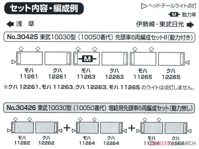 東武 10030型 (10050番代) 先頭車6両編成セットII (動力付き) (6両セット) (塗装済み完成品) (鉄道模型) 解説1