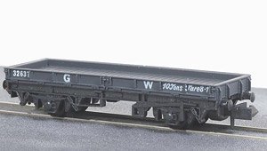 イギリス2軸貨車 無蓋車 (GW・ダークグレイ) 【NR-5W】 ★外国形モデル (鉄道模型)