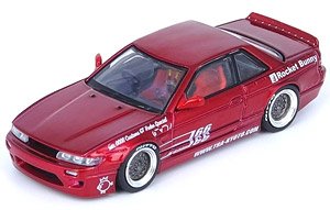 Nissan シルビア S13 PANDEM ROCKET BUNNY V1 レッドメタリック (ミニカー)