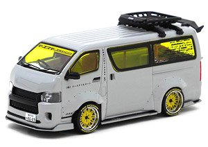 Toyota Hiace Widebody Grey with roof rack (Diecast Car)