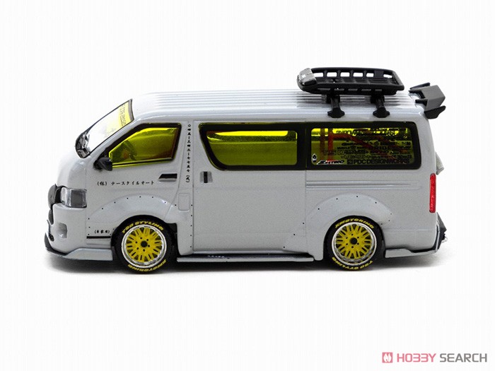Toyota Hiace Widebody Grey with roof rack (ミニカー) 商品画像2