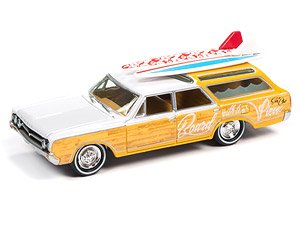 1964 オールズモビル ヴィスタ クルーザー ホワイト/イエロー (ミニカー)