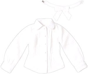 PNM Omekashi Ribbon Blouse III (White) (Fashion Doll)