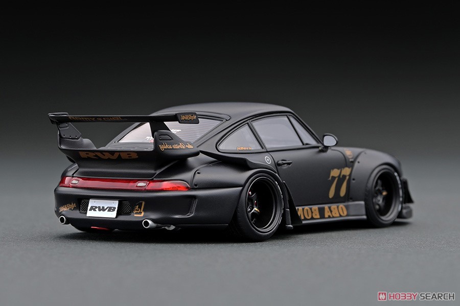 RWB 993 Matte Black With Mr. Nakai standing pose (ミニカー) 商品画像3