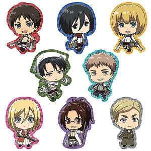 Attack on Titan Die-cut Hand Towel Collection Vol.2 (Set of 8) (Anime Toy)