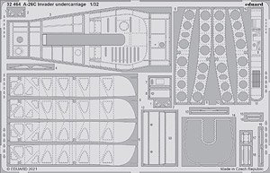 A-26C インベーダー 着陸装置 エッチングパーツ (ホビーボス用) (プラモデル)