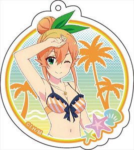 [The Demon Girl Next Door] Acrylic Key Ring [Beach House Ver.] (4) Mikan Hinatsuki (Anime Toy)