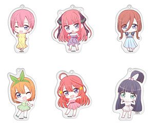 The Quintessential Quintuplets Deformed Trading Acrylic Key Ring (Set of 6) (Anime Toy)