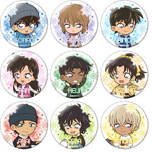 [Detective Conan] Character Badge Collection Winter Clothes (Set of 9) (Anime Toy)