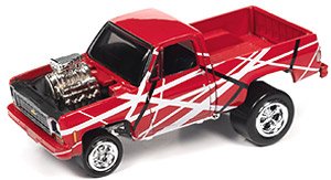 1973 Chevy Cheyenne 10 Gloss Red / White Graphics (Diecast Car)