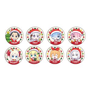 Can Badge [Re:Zero -Starting Life in Another World-] 04 Christmas Ver. Box (Mini Chara) (Set of 8) (Anime Toy)