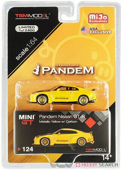 Pandem Nissan GT-R R35 Ducktail (Metallic Yellow / Carbon) (Diecast Car) Package1