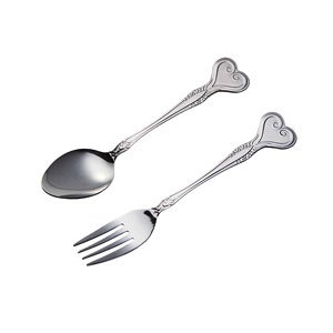 Kingdom Hearts Fork & Spoon [Heart Silver] (Anime Toy)